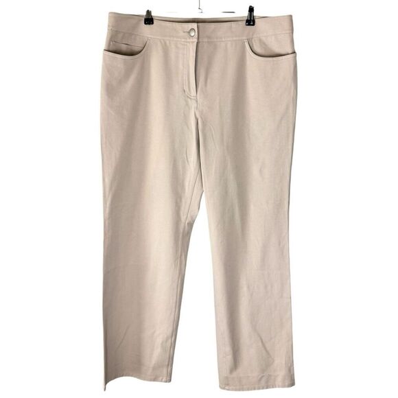 NWT Eileen Fisher Organic Cotton Muslin Straight Pants Jeans Size Large - Picture 1 of 11